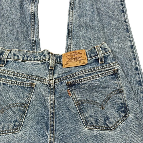 Levi's 550 Relaxed Fit Tapered Jeans Student Mens 30 x 30 Y2K Orange Tab - Picture 2 of 9